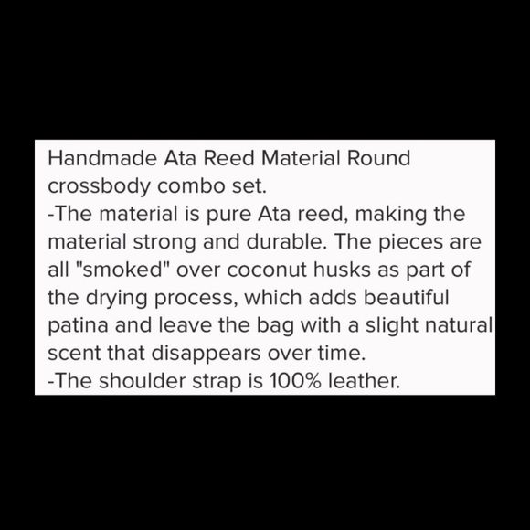 Circular Rattan Bag Handmade In Bali Leather Straps - Picture 3 of 6